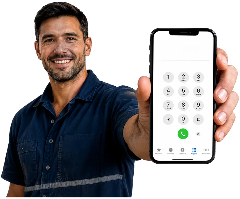 Plumber answering a Burwood Heights enquiry by phone