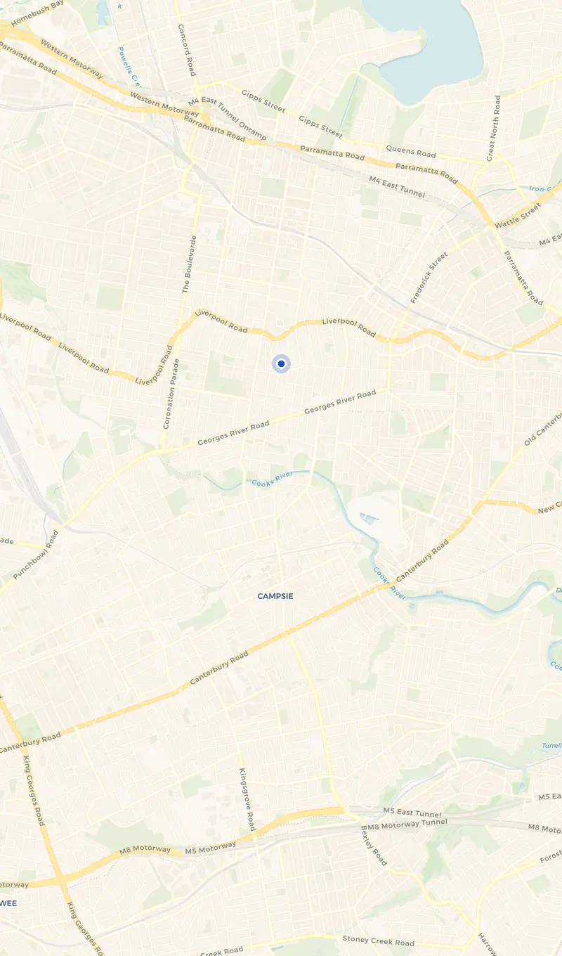 Map of the Burwood Heights service area and the surrounding suburbs we cover.